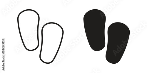 Soles icon simple black and white line and clip art illustrations