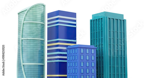 Modern Cartoon Skyscrapers