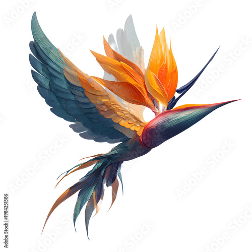 Flower - spring.Orange. Bird of Paradise: Magnificence 