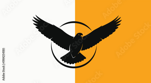 A silhouette eagle vector illustration