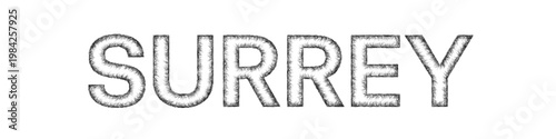 Sketch Surrey text design element