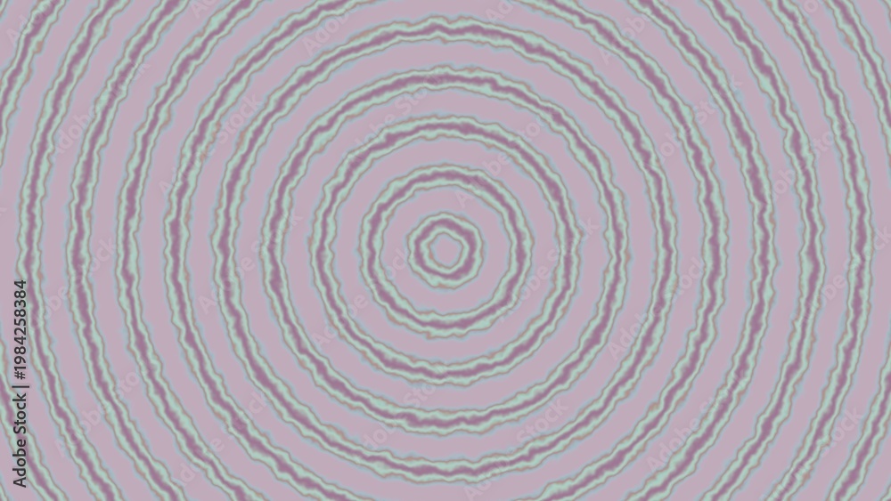 Fototapeta premium Pastel Wavy Hypnotic Concentric Circles Illusion Pattern