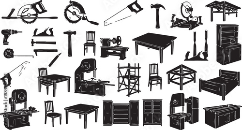 Furniture and tools for home and workshop projects