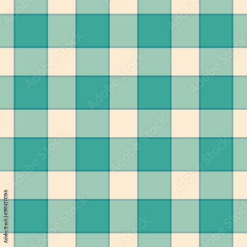 Warm textile texture vector, complexity tartan background fabric. Card seamless check plaid pattern in pastel and teal colors.