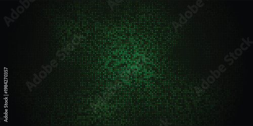 Vector digital green pixel pattern background with glowing squares, crisp square pixels, scalable grid and high detail clarity, eps10