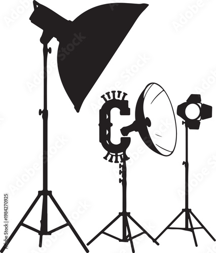 Studio lighting equipment, photography reflectors, softbox, umbrella, beauty dish, photography lighting kit