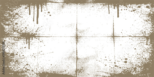 Abstract a weathered paper backdrop, textured with aged creases, smudges, and drips, set against a photorealistic canvas to create an immersive vintage feel.