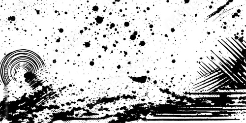 Abstract a black ink brushstrokes on clean surface. Expressing creativity and artistic exploration, abstract ink brushstrokes dance across the pristine canvas.