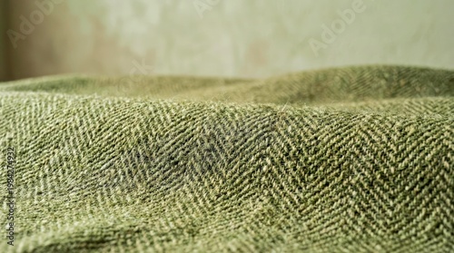 Textured Fabric Close-up: A detailed close-up of textured fabric reveals intricate patterns and subtle tonal variations, evoking a sense of tactility and elegance.