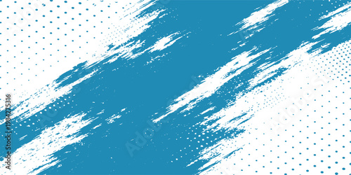 Abstract a vibrant background with blue paint strokes and halftone dots that create a dynamic and eye-catching visual. this design is a perfect blend of modern creativity and aesthetic appeal.