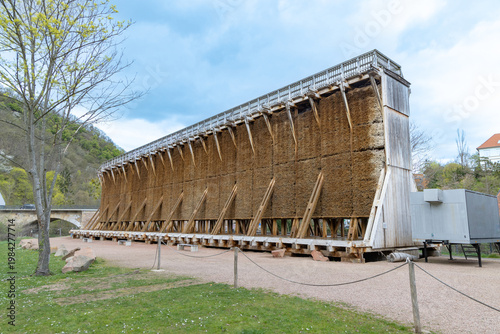 Wallpaper Mural Saline Gradierwerk or saline graduation tower. Open-air inhaler or saline in the spa park in Bad Kreuznach Torontodigital.ca