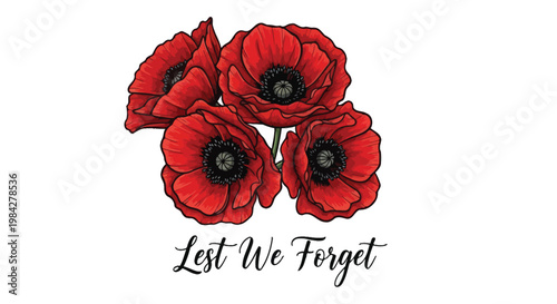 Vibrant red poppies in bloom a close up floral arrangement with delicate details