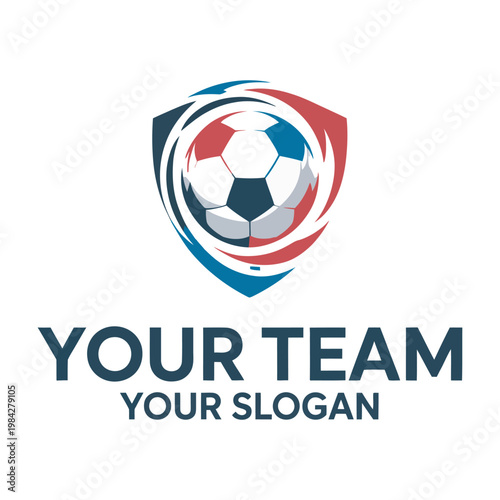 Free Download Soccer Ball Logo Team Emblem, football club badge design, modern sport identity vector, clean circular logo template illustration - GFXLoad
