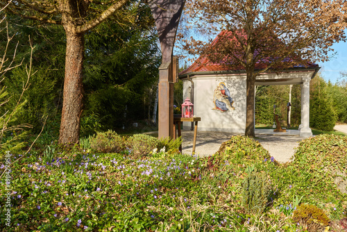 Kapelle Maria Eich im Frühling, Aalen-Ebnat, Baden-Württemberg, Deutschland