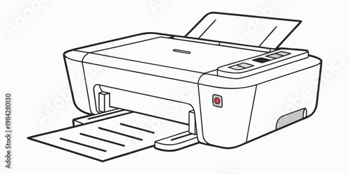 Desktop inkjet printer with paper tray document technology printing hardware equipment business stationery peripheral cartridge administration professional corporate workplace management
