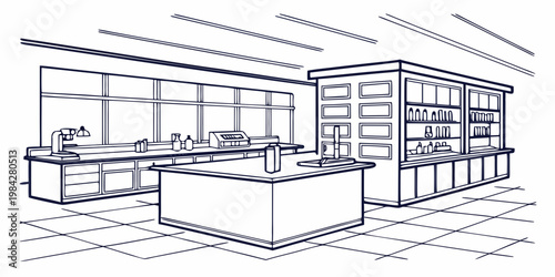 Professional laboratory workspace with analytical instruments laboratory research chemistry instrument academic university education interior equipment facility scientific analysis