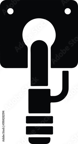 Silhouette Photography studio light flash equipment simple icon vector design