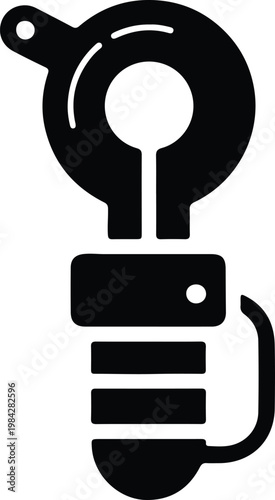Silhouette simple metal bottle opener bar tool kitchen beverage vector design