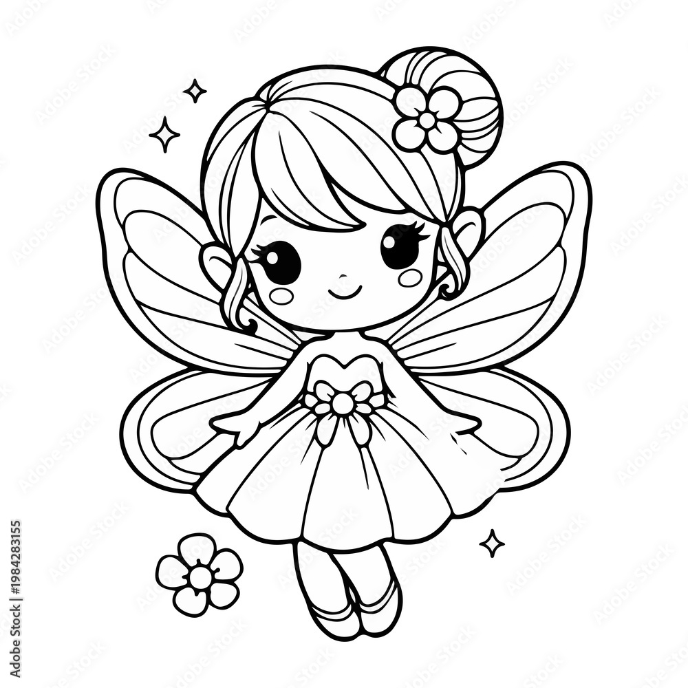 Fototapeta premium kids theme drawing image of line art black on white background