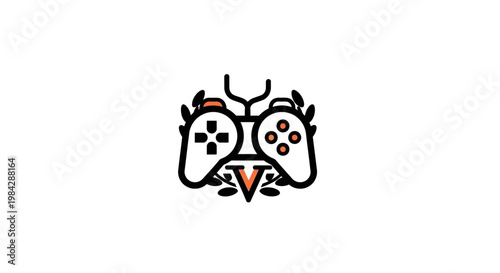 Video Game Controller Illustration Design.