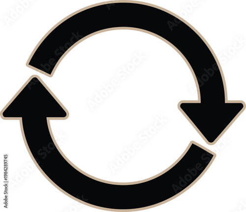 Circular arrow icon refresh repeat and cycle concepts in modern icons