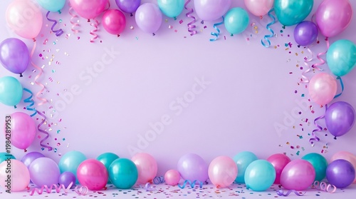 Soft Lavender Balloon Decor Background