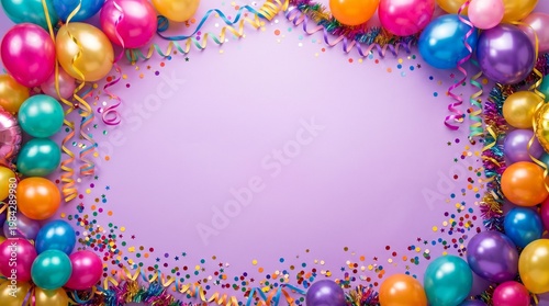 Colorful Party Center Space Background
