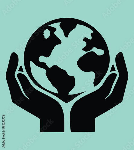 Hands cradling a globe symbolizing environmental care and protection