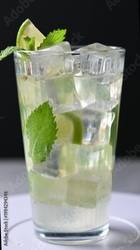 Mojito cocktail rotating