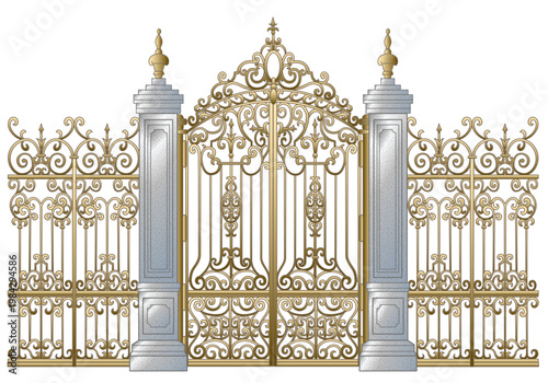 宮殿の黄金の扉・ロートアイアン