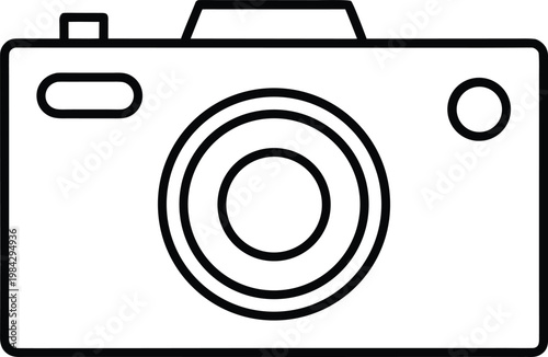 camera retro style with lens circle viewfinder silhouette vector illustration on transparent background