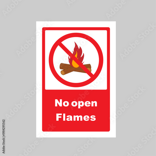 A sign forbidding the lighting of a fire. No fire