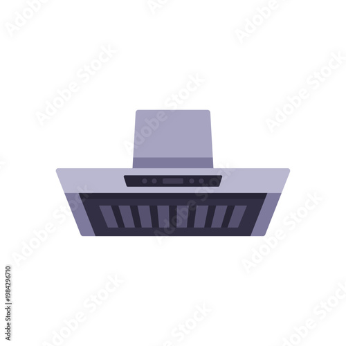 range hood, kitchen ventilation appliance, colorful illustration