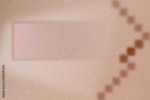 Soft pink and brown abstract background with blurred geometric elements and gentle gradient, minimal design with copy space for beauty and lifestyle use.