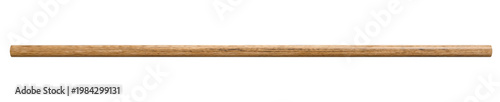 3d render of a long wooden stick with realistic timber texture and smooth cylindrical rod shape. highly detailed wood grain surface for architectural or natural material visualization.