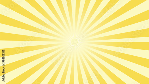 Bright yellow starburst circus background dynamic radial lines for big top events and festive designs