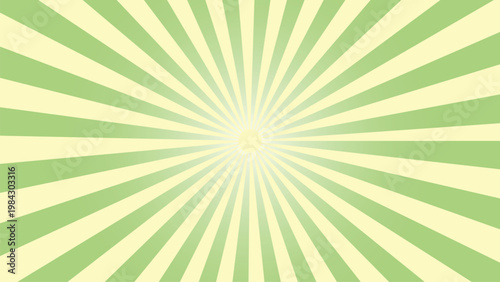 Vibrant circus background retro green and yellow sunburst pattern for entertainment and festive designs