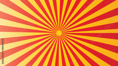 Vibrant circus background dynamic red and yellow sunburst pattern for entertainment and festive designs