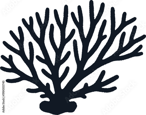 Black coral silhouette