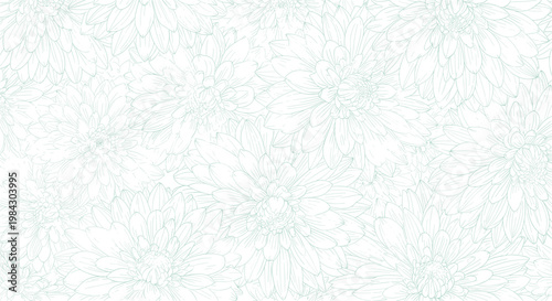 Elegant seamless light blue floral mandala pattern background for delicate wallpaper design and textile surface texture.