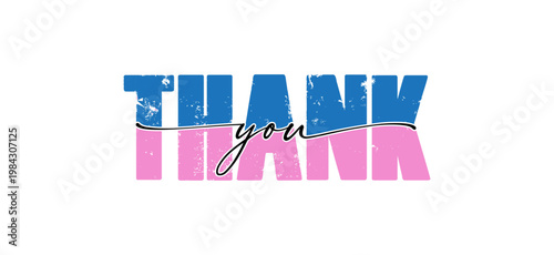 Thank You. Hand lettering Thank You for holiday Thanksgiving Day, vintage graphic, banner, poster. Thank you text typography letter vector graphic design 
for greeting card label and web banner