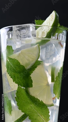 Mojito cocktail rotating