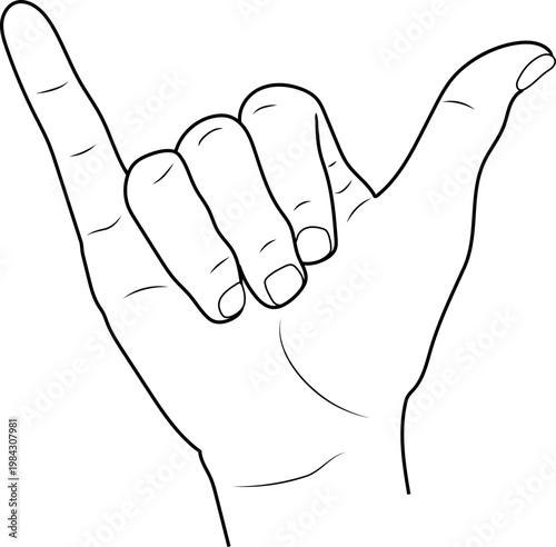 ASL Alphabet Sign Language Hand Gesture Vector Set A to Z Outline