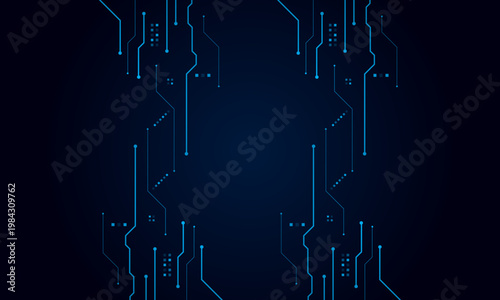 vector futuristic circuit board , Electronic motherboard , Communication and engineering concept , Hi-tech digital technology concept	
