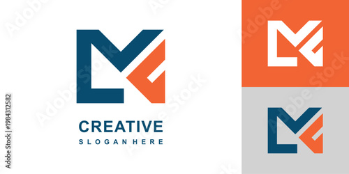 PrLetter m logo with modern technology conceptint