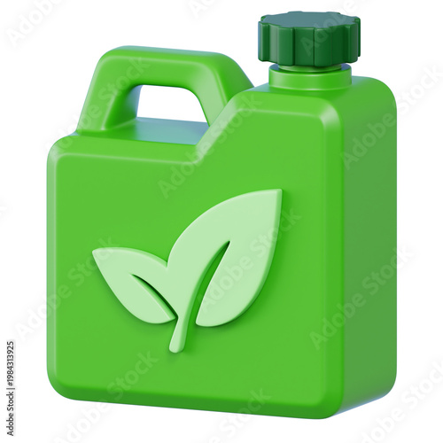 Tableau sur toile 3D Eco-friendly fuel oil gallon for green energy icon isolated