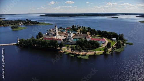 Nilova Pustyn Monastery from a bird's eye view