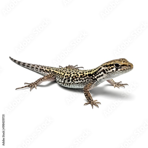 lizard on white background
