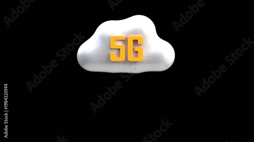 3D 5G Cloud Network | Alpha Channel