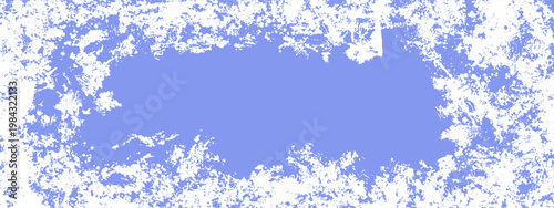 Texture overlay background with grunge ice frame and frozen effect vector. Rink winter scratch with crack border abstract and blue dirty distressed. Noise skating texture with snowfall grain.